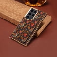 thumbnail image 6 of Allytech Plating Case for Samsung Galaxy S23 Ultra with Back Credit Card Holder, Ultra Slim Stylish Flowers Pattern PU Leather Kickstand Shockproof Protective Soft Cover for Women Girls - Black, 6 of 6
