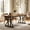 Brown Black, variant on Fnova 70.86 Inch Farmhouse Dining Table, X-Shaped Metal Legs, Large Rectangular Kitchen Table for 6-8 People, Heavy Duty Dining Room Furniture