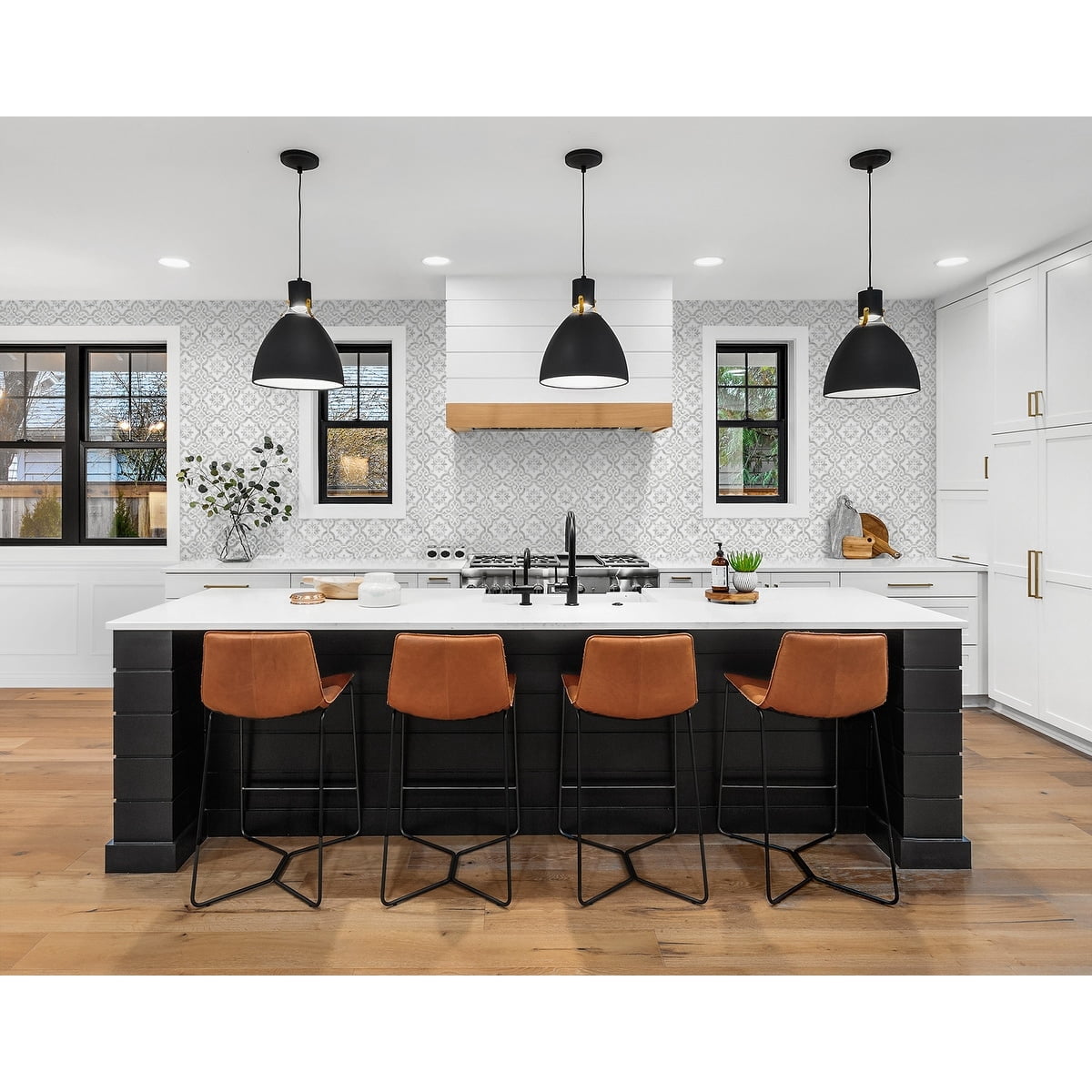 Wallquest, Inc. Luxe Haven Porto Tile Peel and Stick Wallpaper Harbor Mist