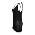 thumbnail image 5 of Besolor Women's Crochet Cover Ups V-Neck Tie Straps Hollow out Coverup Swimwear Summer Beach Vacation Mini Dress, 5 of 8