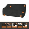 thumbnail image 2 of Modern Leisure Black Diamond Patio Loveseat Cover, Waterproof, 66"L x 40"W x 39"H, Black, 2 of 15