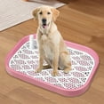 thumbnail image 5 of Pet Dog Toilet Puppy Potty Tray Potty Tray Potty Pan Detachable Pet Litter Pan Training Pad Holder Potty Trainer Corner Pink White, 5 of 7