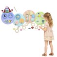 thumbnail image 1 of Qaba Tableau d'Activités Montessori Chenille, Mur Sensoriel pour Enfants, 7 Activités, 1 of 10