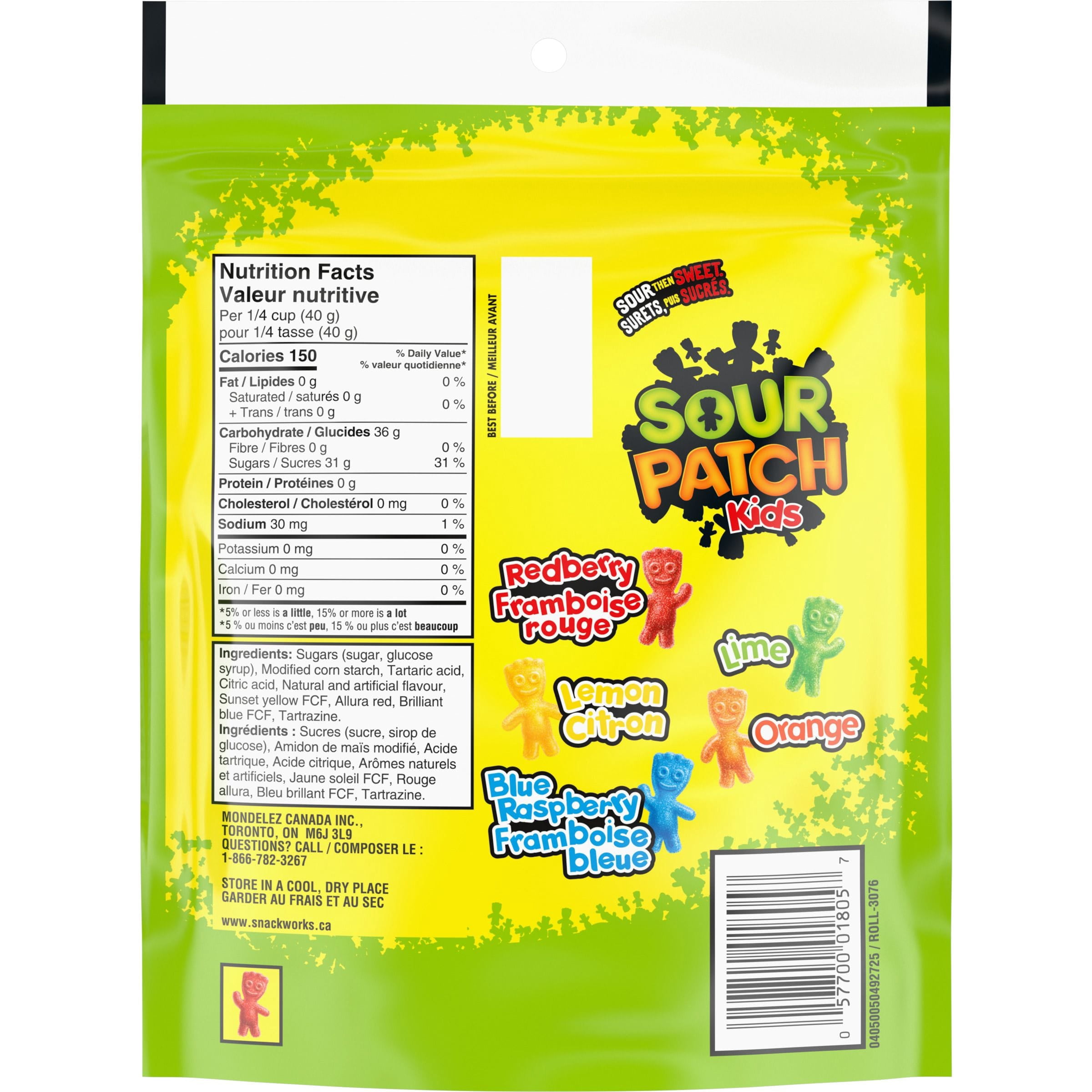 Sour Patch Kids Original Candy, Gummy Candy, Sour then Sweet, Sharing Size