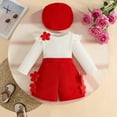 thumbnail image 4 of Ensembles de Shorts Rouges Garçon Fille pour Enfants Fille Garçon Automne Hiver Lune Fleur Graphique Midi Assorti Crochet Carreaux Rayé Jambe Droite Hauts Basiques T-Shirts Jupe-Short Ensembles de Shorts Enfant 2025 18 Mois, 4 of 9