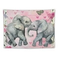thumbnail image 5 of BCIIG Elephants Hearts Tapestry Wall Hanging Unique Style Graphic Tapestries Home Wall Decor Art for Living Room Bedroom Apartment Farmhouse Dorm 60x50inch, 5 of 6