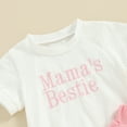 thumbnail image 5 of Bagilaanoe 2pcs Toddler Baby Girl Shorts Set Short Sleeve Letter Embroidery T Shirt Tops + Shorts 6M 12M 18M 24M 3T Kids Casual Summer Clothes, 5 of 8