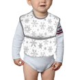 thumbnail image 6 of Hirioo Snowflake Minimalist for Baby Waterproof Pocket Bib Adjustable Closed for Babies Toddlers with Large Pocket 6-24Months, 6 of 8