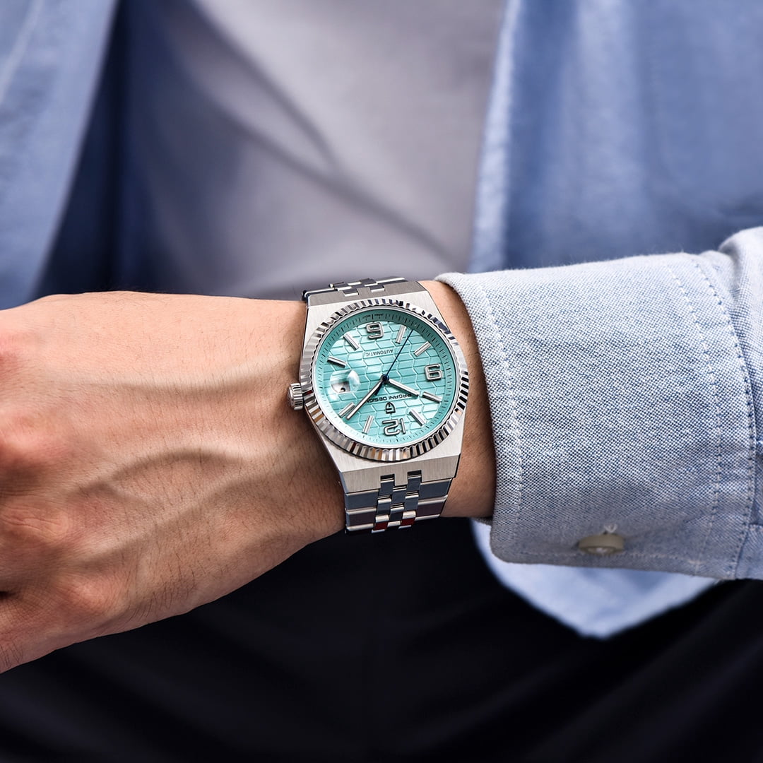 Pagani Design New Men's Automatic Watch Stainless Steel Mechanical Waterproof Wrist Watch for Men, Synthetic Sapphire Dial Glass PD-YS027