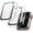 Clear, variant on KOMI Case with Screen Protector for Apple Watch Series 9 8 7 45mm, Overall Protective Cover, Built-in Tempered Glass Film High Sensitivity, 2 Pack (Black)