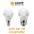 thumbnail image 2 of Bombilla de bola LED G45 de 220V, 3W-7W, alto lumen, luz blanca cálida para lámpara de araña, lámpara de cristal para cocina y baño, 2/10 Uds., 2 of 4