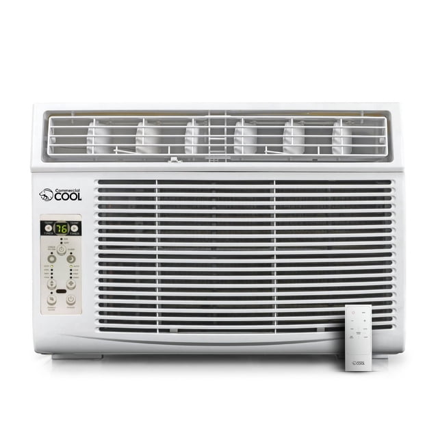 Commercial Cool Air Conditioner 12,000 BTU with Remote Control and Adjustable Thermostat, Air Conditioner Window Unit up to 550 Sq. Ft. with Electronic Controls & Digital Display, Window AC Unit with