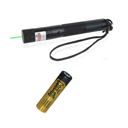 Green Laser Pointer Pen 532nm Lazer Visible Beam Green Laser Pointer Pen Adjustable Focus 532nm Lazer Beam Mid-open Visible Beam Light Ray Office w/ 1pc 18650