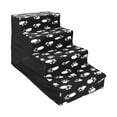 thumbnail image 4 of Portable Dog Stairs Ladder Ramp Warm Cover Non Slip Detachable Climbing Washable Black Footprint, 4 of 10