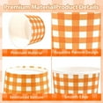 thumbnail image 3 of 120Pcs Fall Paper Bowls 12 oz Disposable Thanksgiving Ice Cream Bowls Fall Cups Soup Bowl Orange Gingham Polka Dot Snack Cups for Hot or Cold Food Autumn Harvest Thanksgiving Party Supplies, 3 of 4