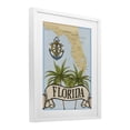thumbnail image 3 of Stupell Industries Florida Map Palm Trees White Framed Print Under Glass design by Marcus Prime, 21 x 17, 3 of 10