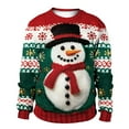 thumbnail image 3 of Unisex Ugly Christmas Sweater with 3D Christmas Tree Design Festive Holiday Pullover for Men and Women, 3 of 5