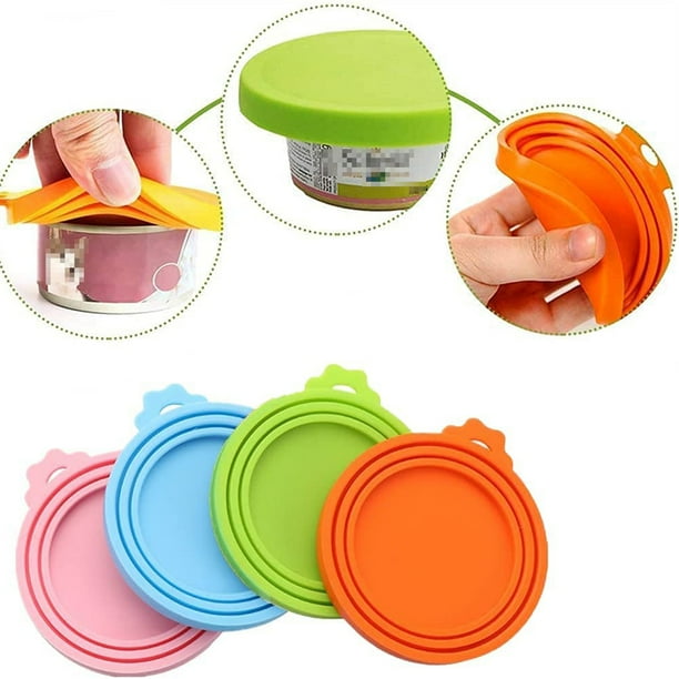 4 Pack Pet Food Can Lids Food Safe, BPA Free and Dishwasher Safe