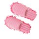 thumbnail image 4 of GOOHOCHY Pantuflas de rayas peludas para limpiar el suelo, con suela desmontable, talla L 42-44 (rosa), 4 of 8