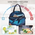 thumbnail image 5 of Goofa Colorful Ocean Whale Pattern Lunch Bag ,Insulated Lunch Box, Small Leakproof Cooler Food Lunch Containers Reusable High Capacity Lunch Tote Bags, 5 of 8