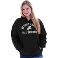 thumbnail image 3 of My Spirit Animal is a Unicorn Women Plus Size Graphic Pullover Hoodie Brisco Brands 2X, 3 of 4