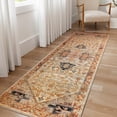 thumbnail image 5 of Alexander Home  Luxe Antiqued Distressed Boho Area Rug 7'10" x 10' Oriental, Floral & Botanical, Geometric 8' x 10' Accent, Indoor Living Room,, 5 of 5