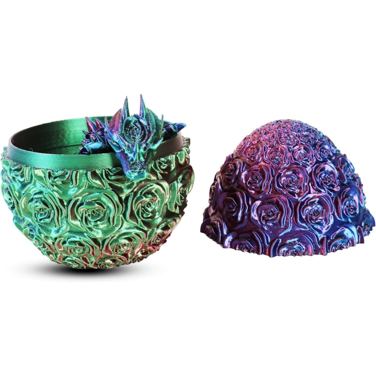 Œuf Dragon Articulé Imprimé En 3D - Jouet Fidget Et Décoration - Dragon De Cristal Coloré - Cadeau Enfants Et Collectionneurs
