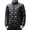 Black, variant on Men Winter Cotton Coat Stand Collar Long Sleeve Quilted Outwear