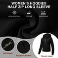 thumbnail image 3 of Xidunhg Women's Hoodies Half Zip Long Sleeve Fleece Lined Crop Pullover Sweatshirts with Pockets Thumb Hole Black S, 3 of 10
