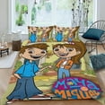 thumbnail image 2 of Maya y Miguel Conjunto de sábanas temático, trío de piezas, cómodo y amigable con la piel, diseño único, regalo de decoración para el hogar para familiares, amigos y fans, 90 cm * 190 cm, 2 of 6