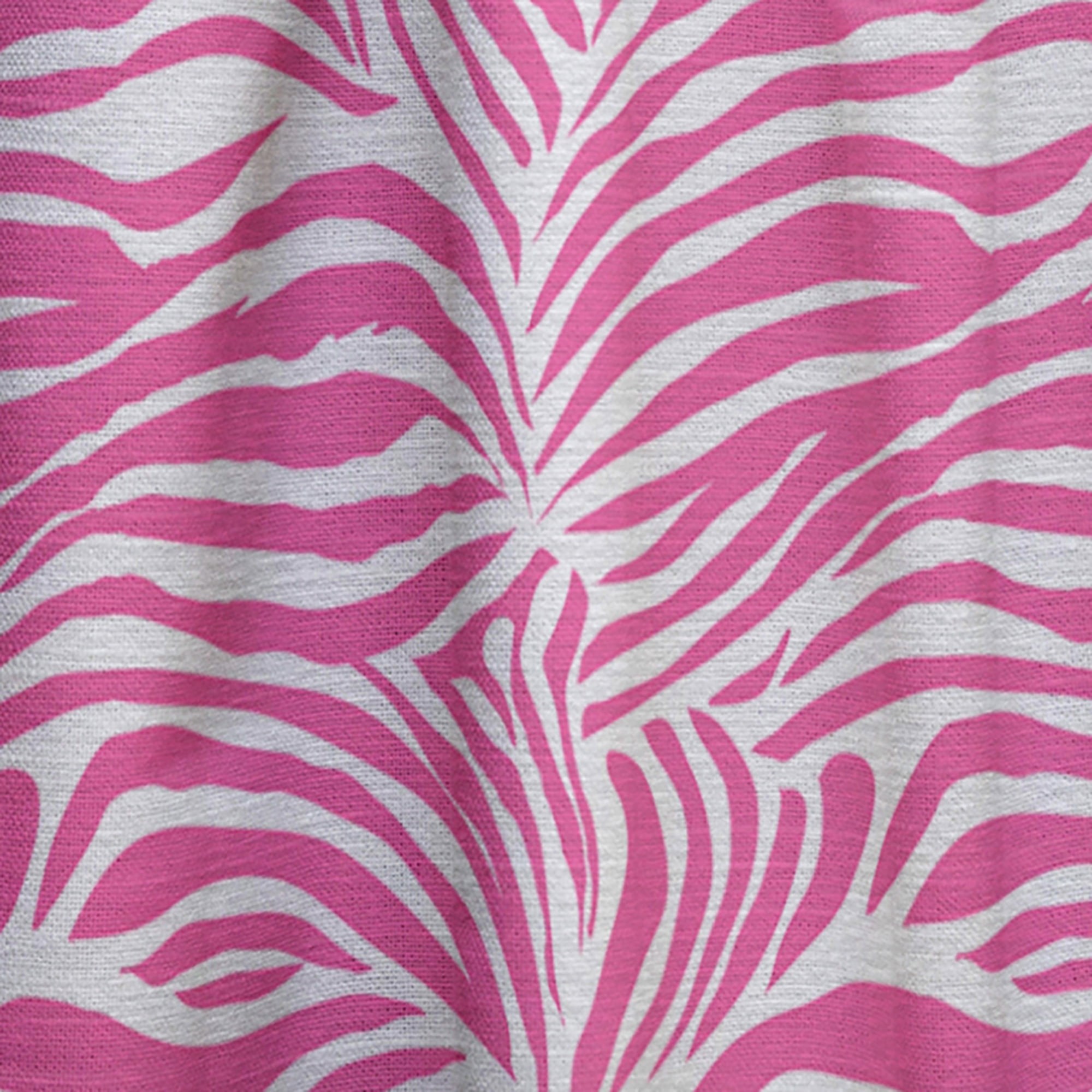 Designart 'Glamour Zebra Animal Pink Pattern' Mid-Century Modern Curtain Panel