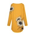 thumbnail image 4 of CHGBMOK Long Sleeve Shirts for Women Floral Printed Crew Neck Sweatshirt Casual Loose Blouses, 4 of 5
