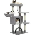 thumbnail image 6 of PAWZ Road 42" Cat Tree Condo With Large Perch Scratching Posts for Indoor Cats,Light Gray, 6 of 10