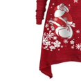 thumbnail image 3 of Red T Shirts For Women Plus Size Womens Fashion Solid Ruched Long Foldover Collar Tunic Top Blouse Tops Long Sleeve, 3 of 6