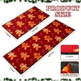 thumbnail image 3 of 2 Pcs Christmas Kitchen Rug Set Non Slip Christmas Kitchen Mat Decorative Anti Fatigue Washable Runner Carpets for Bedroom Indoor Floor Home Xmas Decor, 17 x 29 and 17 x 47 Inch(Gingerbread), 3 of 6