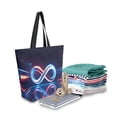 thumbnail image 2 of Durable Canvas Tote Bag with Zip Pocket Bags for Woman Shoulder Versatile Carryall for Everyday Use The Infinity Symbol, 2 of 9