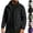 Black, variant on Mens Color-Blocked Stand Collar Zip Jacket Elastic Ribbed Cuff Wrinkle Resistant Casual Daily Wind Outer Coat for Mens