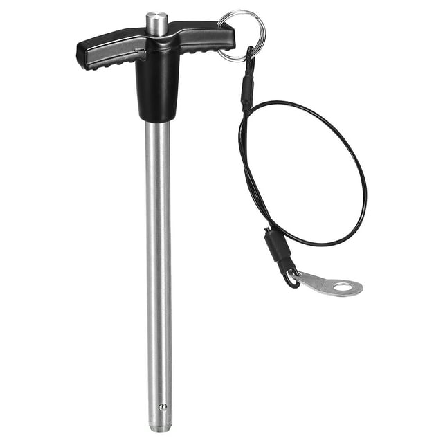 Unique Bargains T Handle Lock Pins, 5/16' Pin Dia. 3-15/16' Usage Length Stainless Steel Push-Button Quick Release Pin