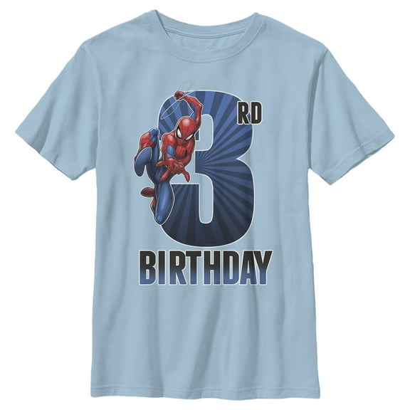 Boy's Marvel Spider-Man Swinging 3rd Birthday  Graphic T-Shirt