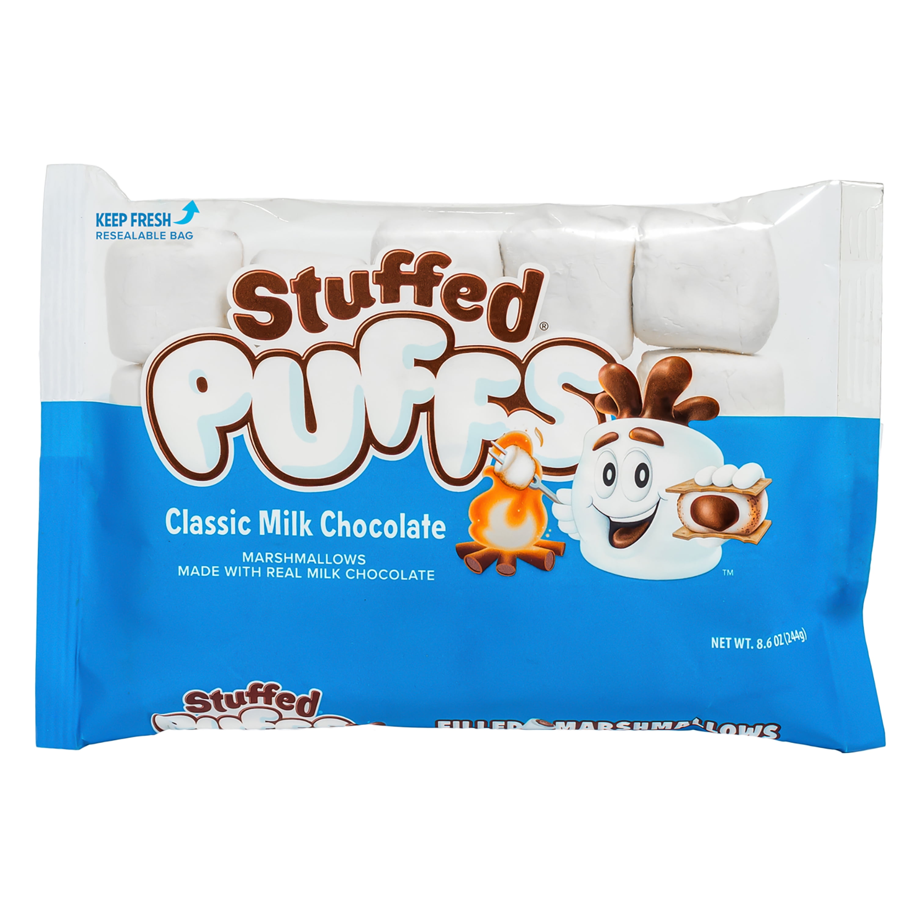 Stuffed Puffs Classic Milk Chocolate Filled Marshmallow, 8.6 oz