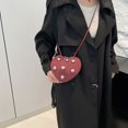 thumbnail image 3 of Bolso Cuerpo Cruzado para Mujeres en Forma Corazón Cuero Ajustable El Embrague, 3 of 9