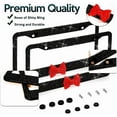 thumbnail image 2 of 2 Pack Bling License Plate Frame，Handcrafted Bling Rhinestone Premium Stainless Steel License Plate Frame，Clear Color Rhinestone Crystal, 2 of 6