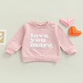 thumbnail image 3 of POINTERTECK Pulls Imprimés Lettres pour Filles Bébé Mignon Manches Longues Col Rond Sweat-Shirts Lâches Rose 3-4 Ans, 3 of 7