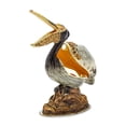 thumbnail image 2 of Bejeweled Pewter Multi Color Enamel PATSY Pelican on Rocks Trinket Box, 2 of 4