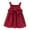 Red, variant on Baywell Toddler Kids Baby Girl Bow Corduroy Overall Dress Clothes Ruffle Overalls Cute Bowknot Suspender Dress Clothing 2-8T
