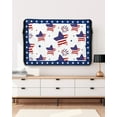 thumbnail image 5 of 4th of July Outdoor TV Cover 52 to 55 Inch Weatherproof, American Flag Blue Star 600D Oxford TV Covers with Waterproof Zipper, Outside Flat TV Screen Protector Size 52"W x 19"H x 4.5"D, 5 of 7