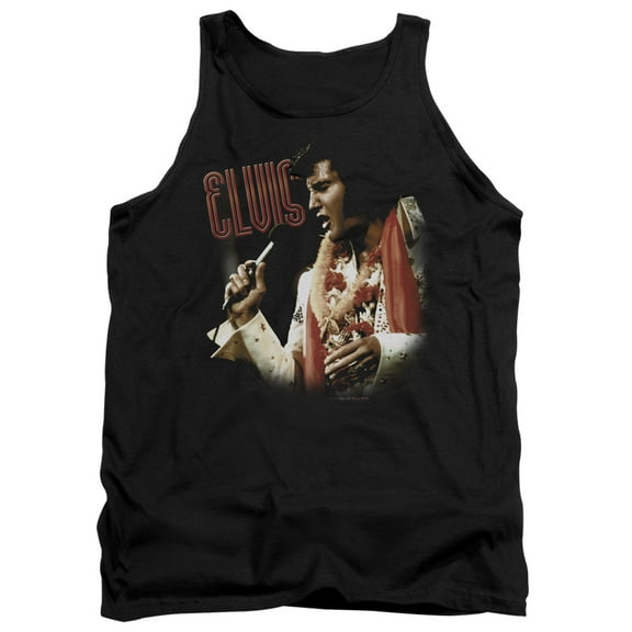 Trevco ELV602-TK-5 Elvis Presley & Soulful Adult Tank Top, Black - 2X