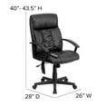 thumbnail image 4 of Pemberly Row High Back Massaging Leather Office Chair in Black, 4 of 10