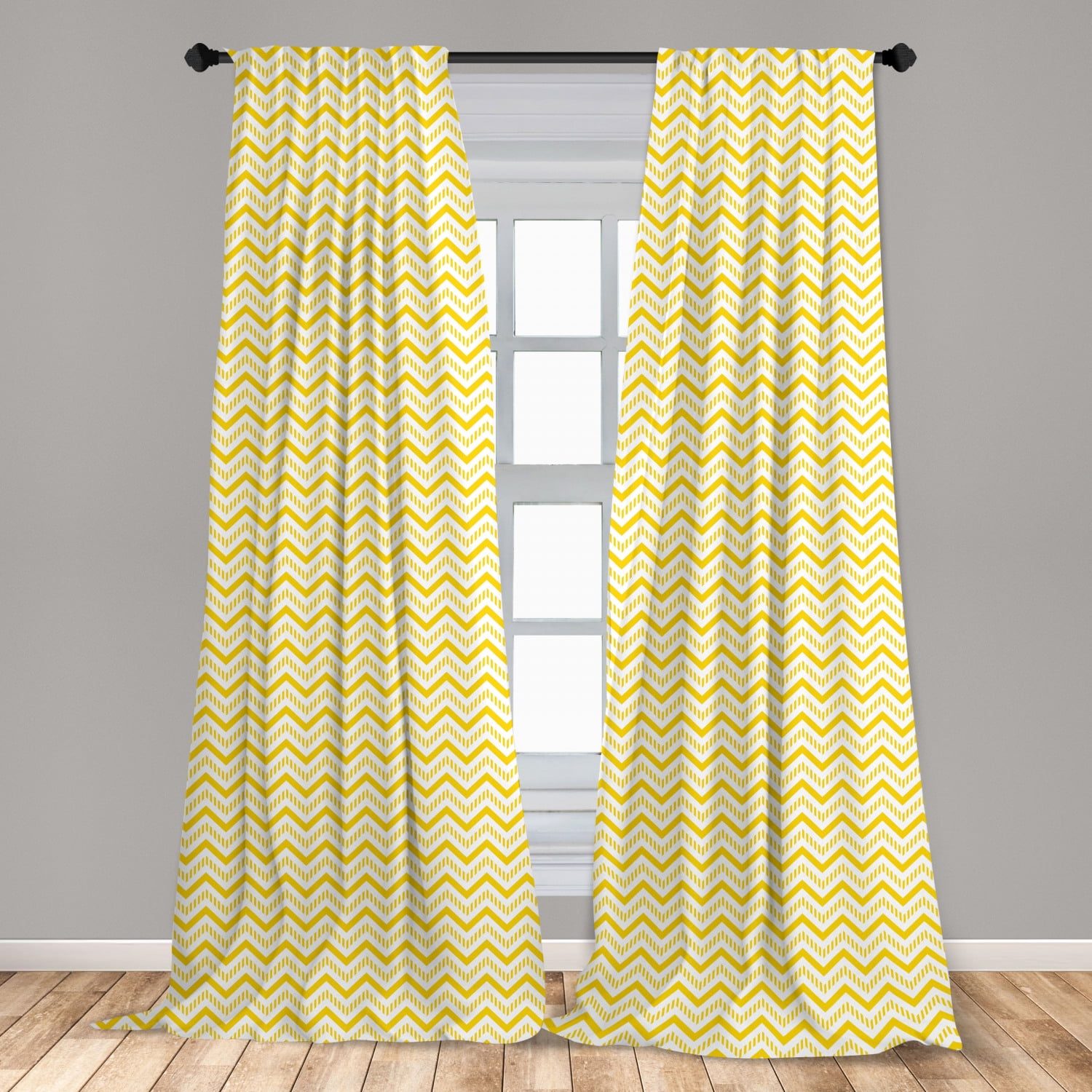 Yellow Curtains 2 Panels Set Yellow Curtains 2 Panels Set