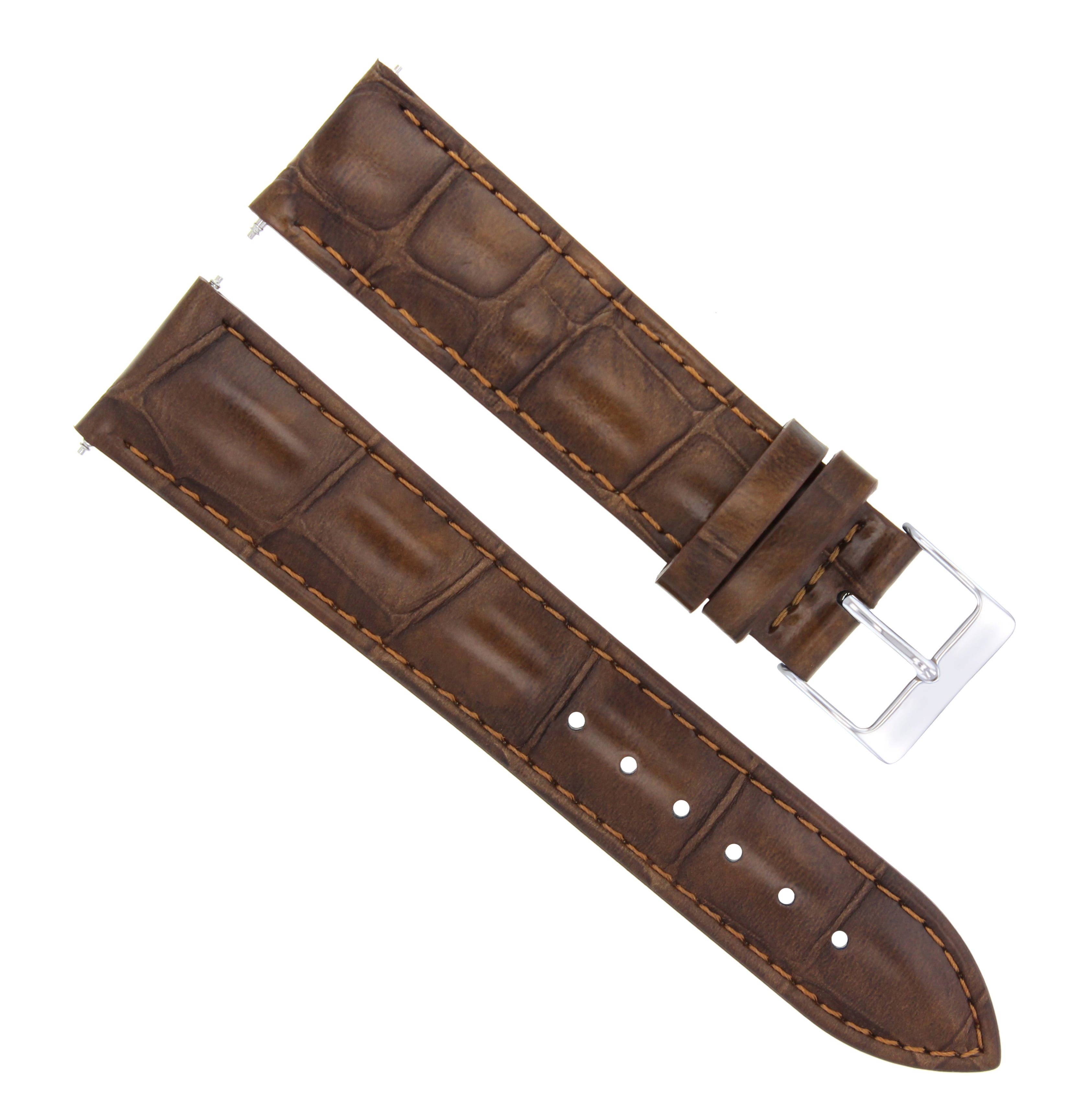 18MM GENUINE LEATHER STRAP BAND FOR SEIKO 5 AUTOMATIC DIVER SKX007 LIGHT  BROWN 